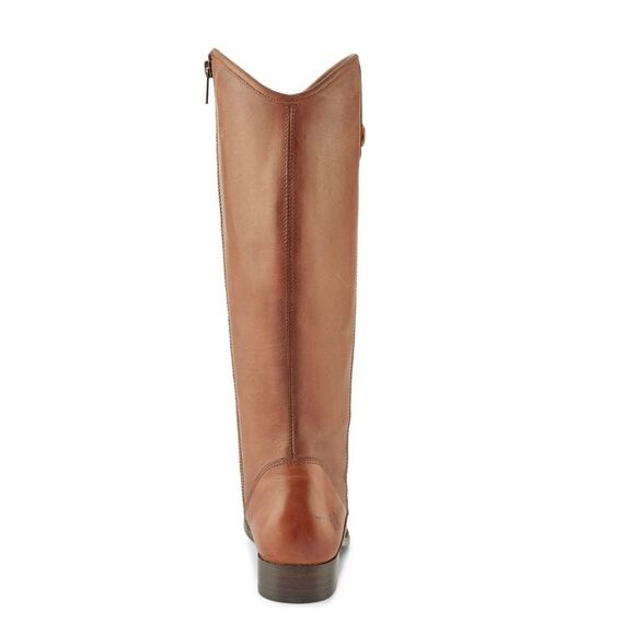 FRYE Leather Inside Zip Tall Boots in Cognac, New, Size 5 - Picture 5 of 11